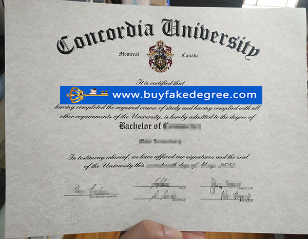 Concordia University diploma