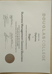 Douglas College diploma certificate