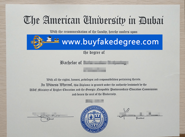 American University in Dubai degree