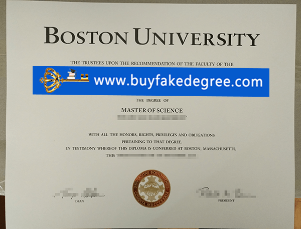 Boston University degree, Boston University diploma