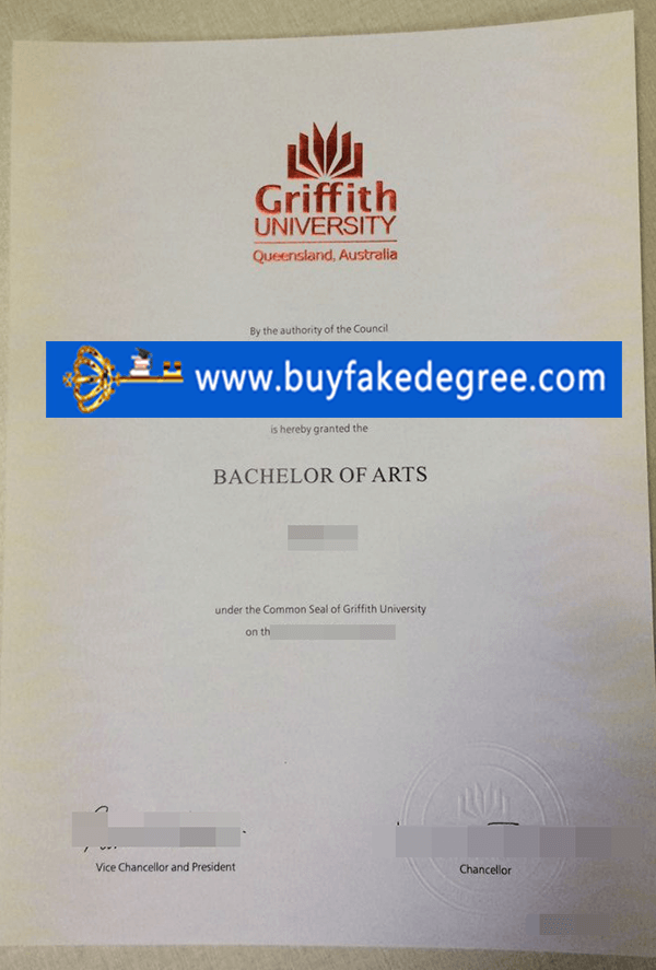 Griffith University degree diploma