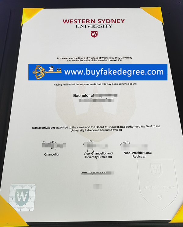 Western Sydney University degree buy fake Western Sydney University Diploma