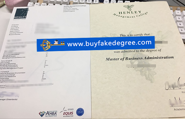 Make Fake Henley Management College degree and transcript