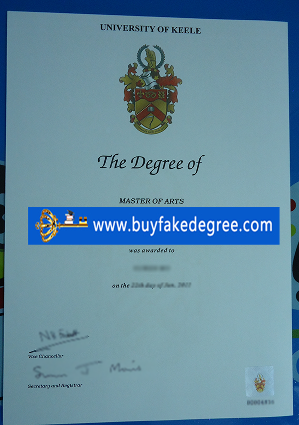 buy fake Keele University degree