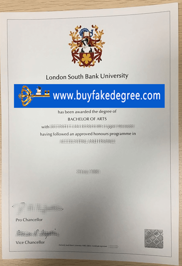 London South Bank University degree 