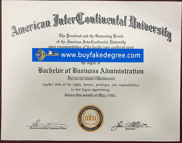 AIU degree certificate, buy fake American Inter