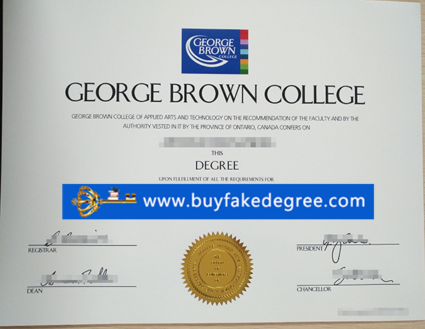 George Brown  College diploma, fake George Brown  College diploma, buy fake GBC degree