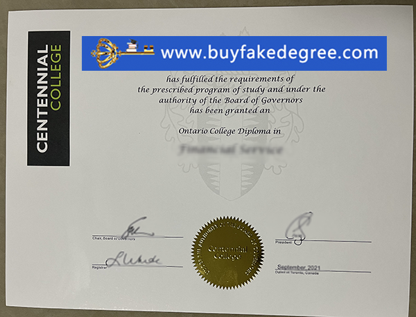 Centennial College diploma, fake Centennial College diploma, buy fake Centennial College degree