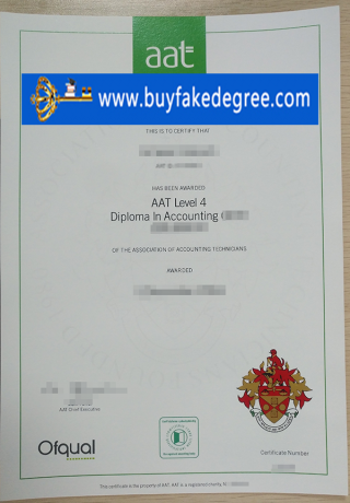 AAT level 4 diploma certificate. fake AAT diploma, buy fake diploma certificate