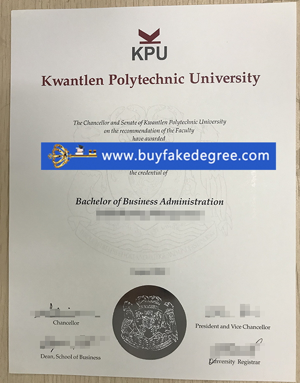 Kwantlen Polytechnic University diploma, buy fake Kwantlen Polytechnic University degree, KPU fake diploma