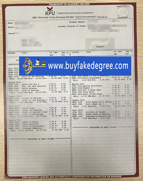 fake KPU transcript sample from buyfakedegree.com