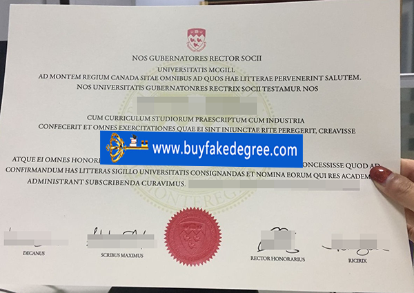 buy fake McGill University diploma, McGill University diploma sample from buyfakedegree.com