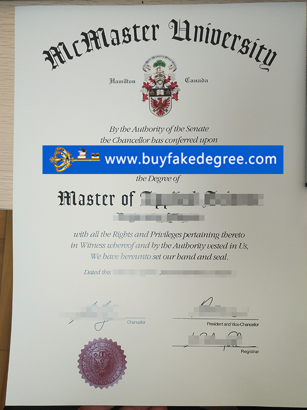 McMaster University degree, fake McMaster University degree, fake McMaster University diploma certificate