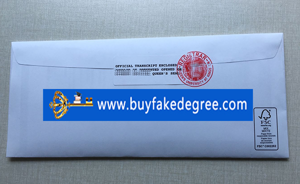 Queen's University envelope, fake Queen's University envelope, buy fake Queen's University transcript envelope