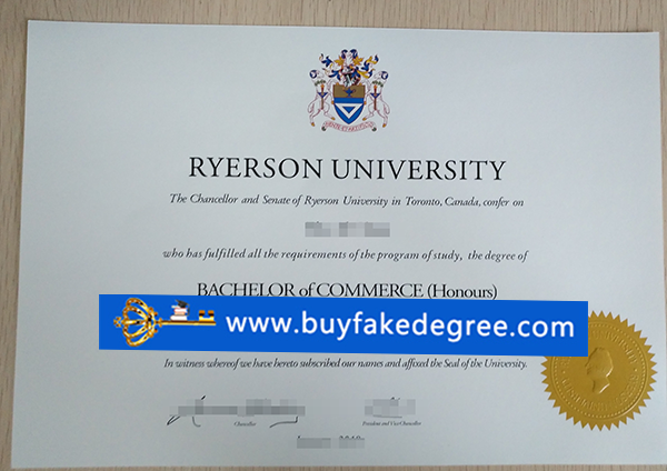 Ryerson University diploma, fake Ryerson University diploma, buy fake Ryerson University degree