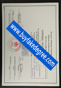 British Columbia education certificate, buy fake BC public notary education certificate