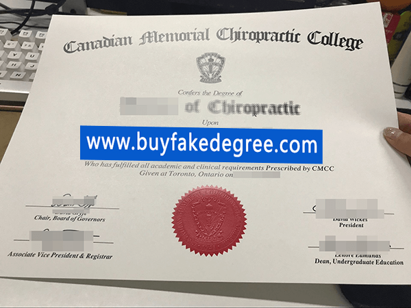 Canadian Memorial Chriopractic College diploma, buy fake diploma certificate of CMCC