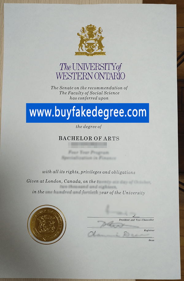 UWO diploma, University of Western Ontario diploma, buy fake UWO diploma