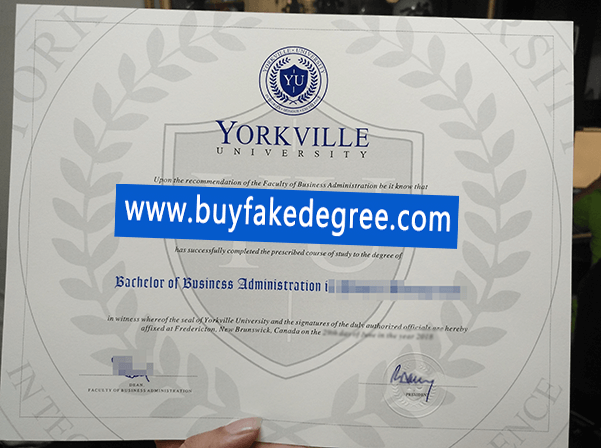 Yorkville University diploma, buy fake Yorkville University diploma