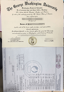 GWU diploma transcript, buy fake GWU degree transcript