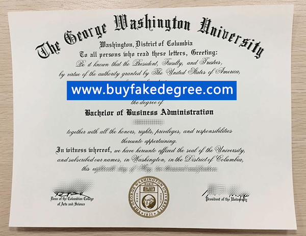 GWU diploma, buy fake GWU degree