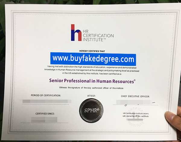 SPHR diploma certificate, buy fake SPHR diploma certificate