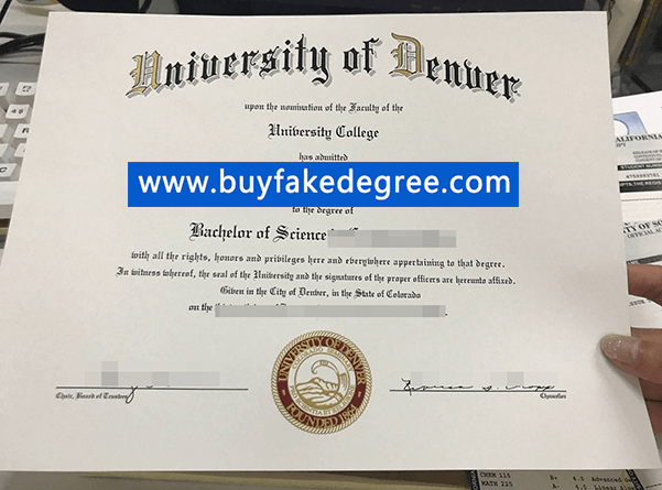 University of Denver diploma, buy fake degree of University of Denver