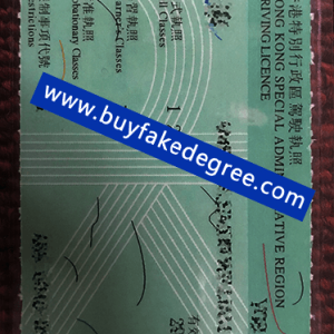 Hong Kong Driving Licence, buy fake HKDL certificate