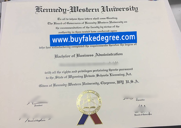 Kenneydy Western Univresity diploma, buy fake degree of Kenneydy Western Univresity