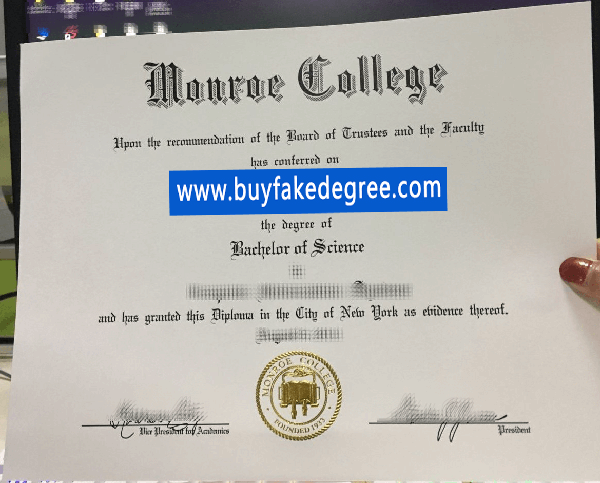 Monroe College diploma, buy fake Monroe College diploma