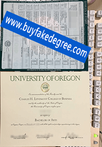 University of Oregon degree and transcript