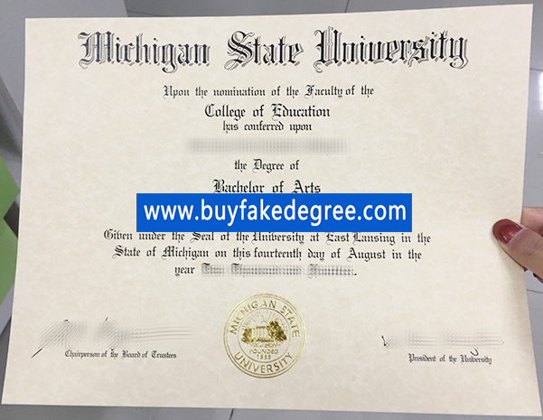 Michigan State University diploma