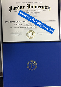 Purdue University diploma with cover