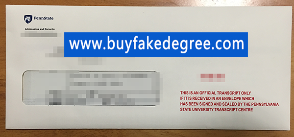 Pennsylvania State University transcript envelope, buy fake PSU transcript