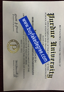 Purdue University degree certificate