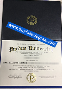 Purdue University diploma and diploma cover