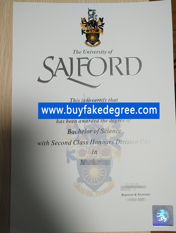 University of Salford diploma from UK