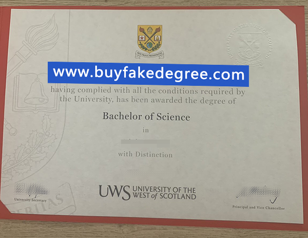 University of West Scotland diploma