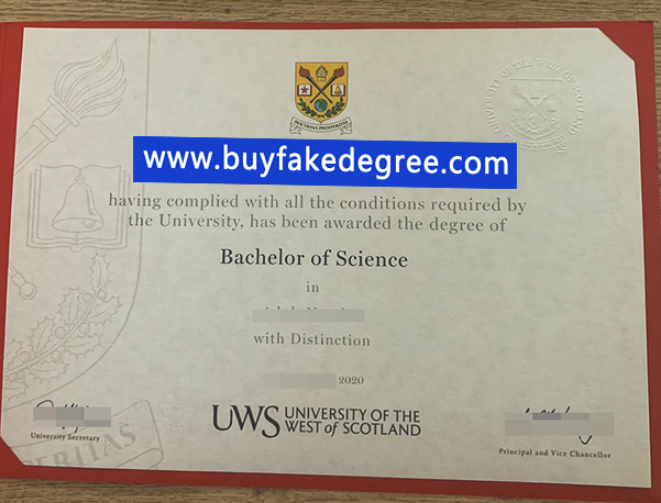 UWS diploma, University of the West of Scotland diploma