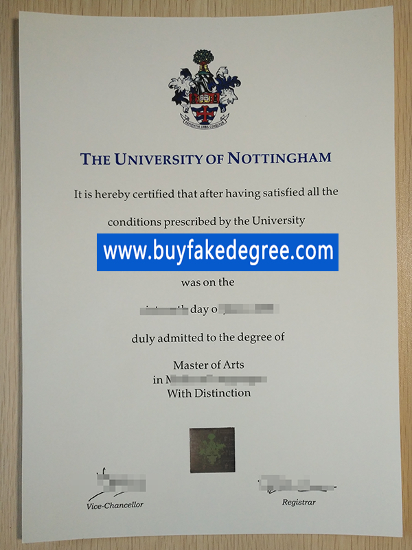 University of Nottingham degree