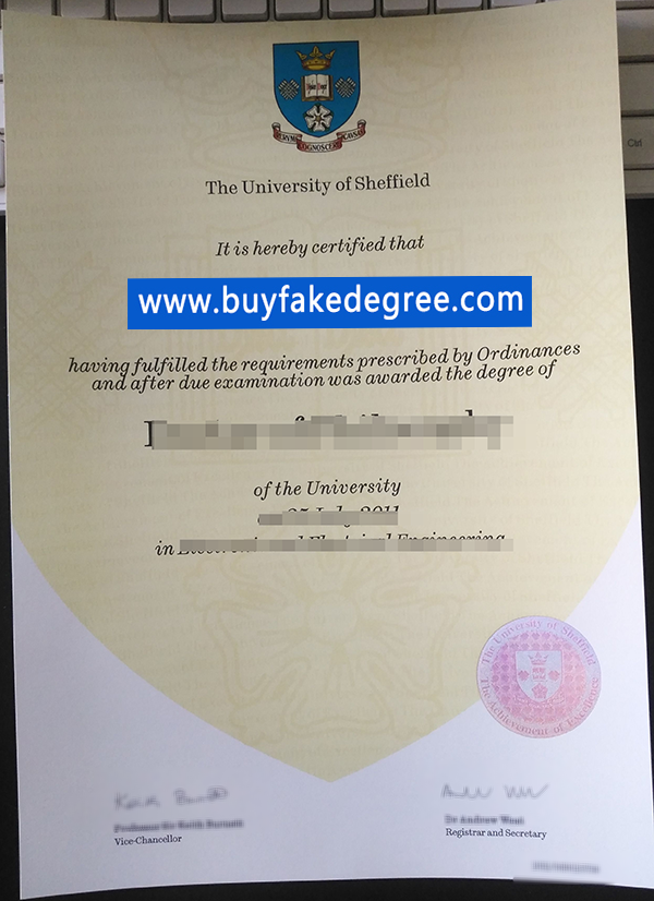 University of Sheffield diploma