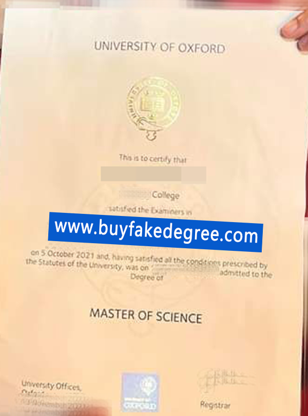 University of Oxford diploma