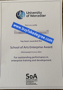 University of Worcester diploma certificate