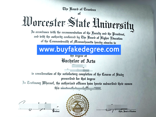 Worcester State University diploma