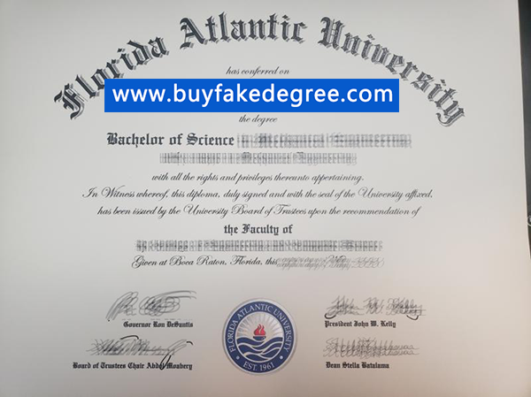 Florida Atlantic University degree sample buy fake Florida Atlantic University diploma