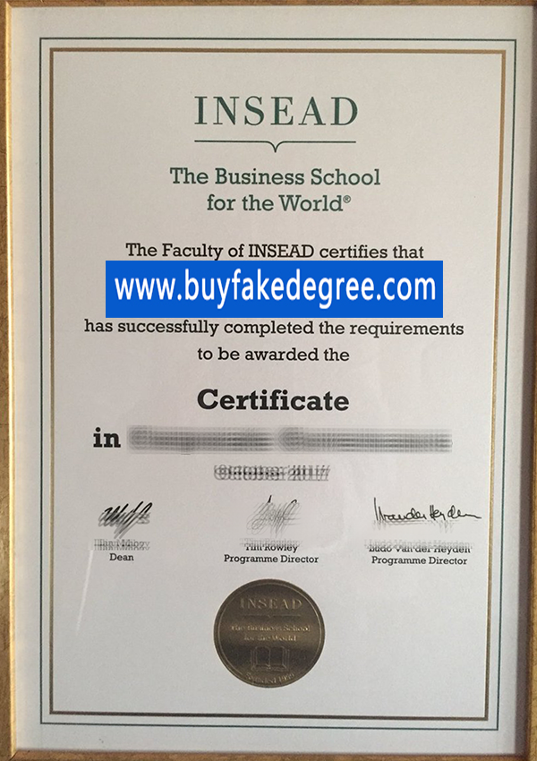 INSEAD diploma, buy fake INSEAD diploma certificate