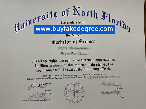 University of North Florida degree sample, buy fake University of North Florida diploma