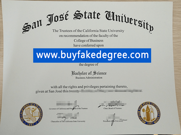 San Jose State University degree sample