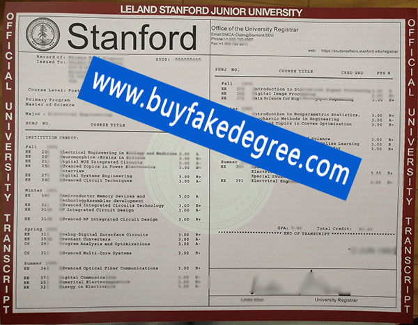 Stanford University transcript buy fake Stanford University diploma transscript