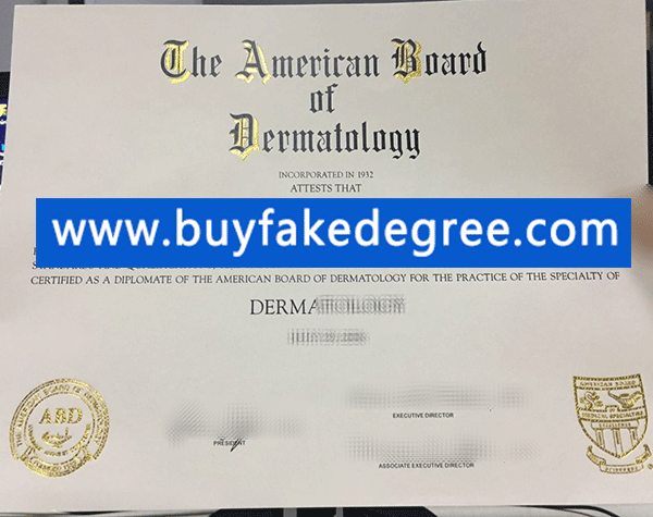 american board of dermatology school diploma